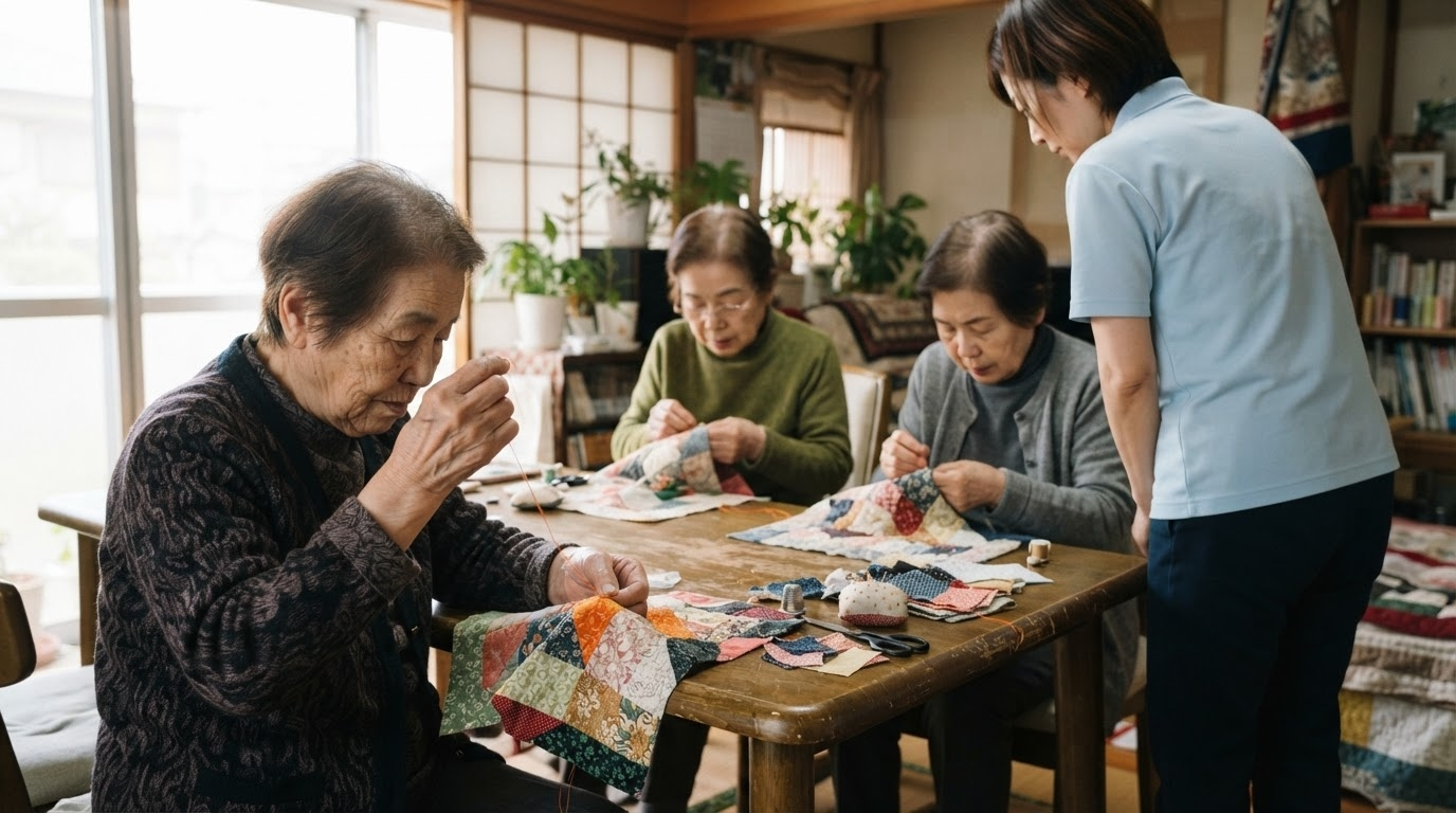 高齢者の手芸教室